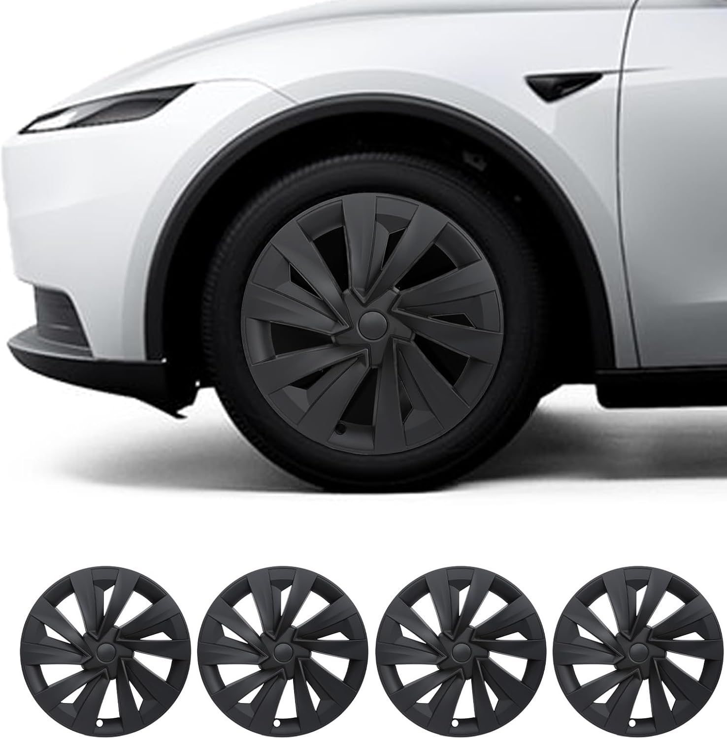 1_10953754-b28c-45c4-9e94-dbeab8cc055d.jpg 19‘’ Bladed Wheel Covers Matt Black For Model Y(2025-2026) - Image 1