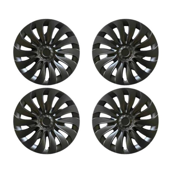 18‘’  Turbine Symmetrical  Wheel  Covers Matte Black for Model 3 (2024-2026)