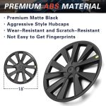 18‘’ Thunder Wheel  Covers Matte Black for Model 3 (2019-2023) - Image 3