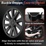 18‘’ Thunder Wheel  Covers Matte Black for Model 3 (2019-2023) - Image 4