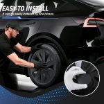 19‘’ Bladed Wheel Covers Matt Black For Model Y(2025-2026) - Image 4