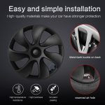 19‘’ Turbine Symmetrical Wheel Covers Matt Black Type A for Model Y(2022-2024) - Image 3