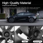 19‘’ Turbine Symmetrical Wheel Covers Matt Black Type A for Model Y(2022-2024) - Image 6
