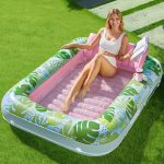 Inflatable Tanning Pool Lounger – 4-in-1 Sunbed Float with Pillow 💖 - Image 5