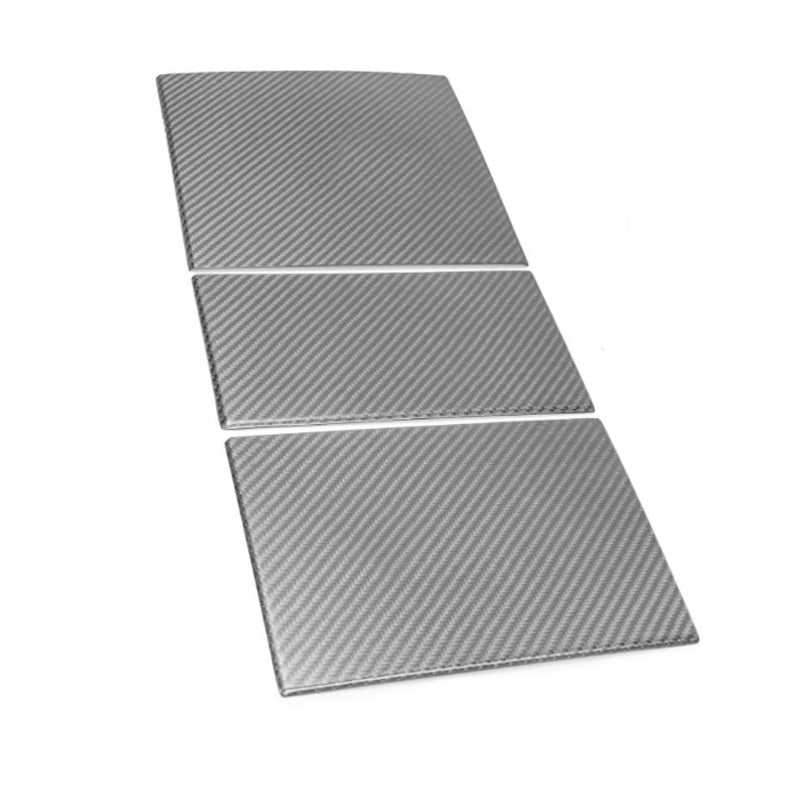 Carbon_Panel_Set.jpg Real Carbon Fibre Center Console Storage Lid Cover Trim For Tesla Model 3(2024-2026)/Model Y(2025-2026) - Image 1