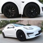 18‘’ Turbine Symmetrical Wheel  Covers Matte Black for Model 3 (2021-2023） - Image 5