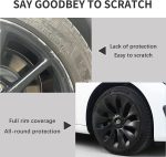 18‘’ Turbine Symmetrical Wheel  Covers Matte Black for Model 3 (2021-2023） - Image 7