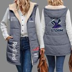 ABALPC2896 MBSTORM Women's Hooded Fleece Vest - Image 4