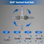 Brake Caliper Piston Press Tool – 360° Ratchet, Single/Double/Quad Piston Compressor - Image 5