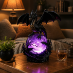 🔮🐉Gothic Dragon LED Crystal Ball Lamp for Dark Aesthetic Decor - Image 10