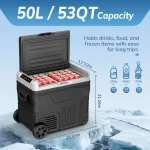 EUHOMY 12V Portable Refrigerator - 35L Dual Zone Cooling - Image 3