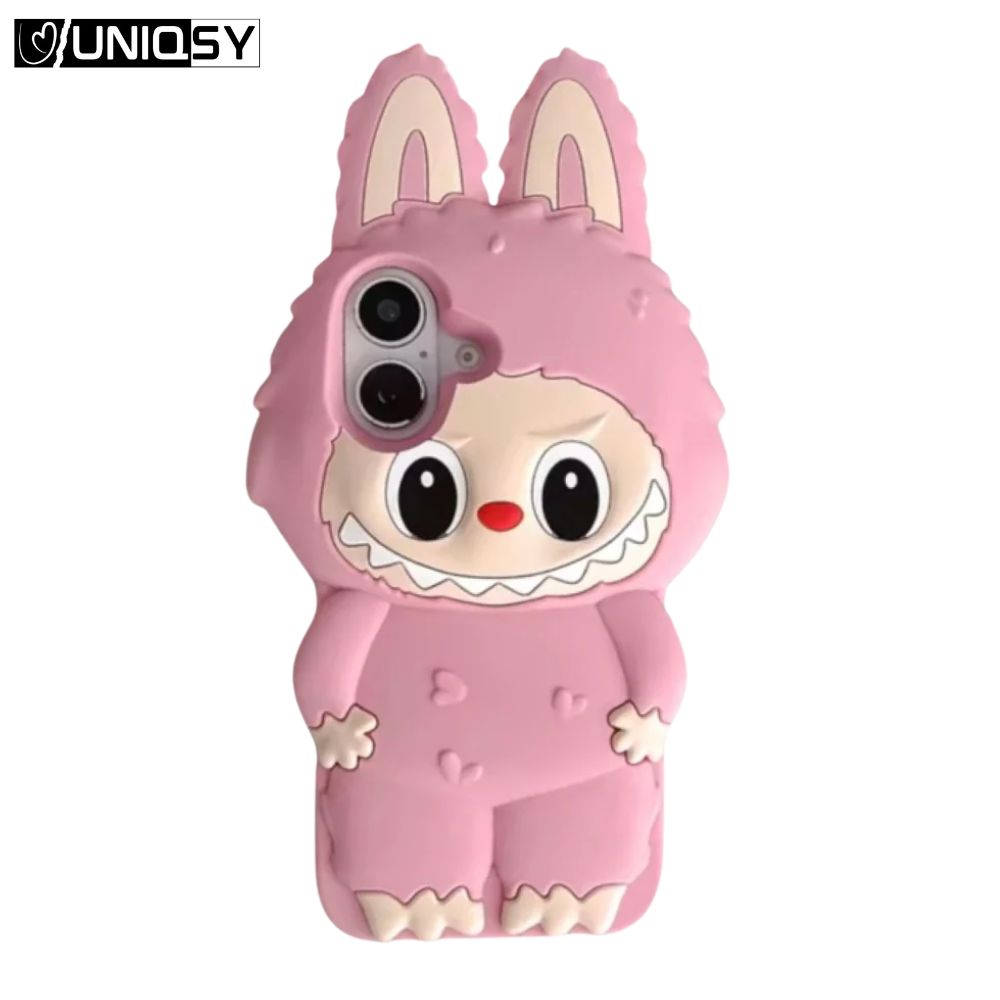 2_890d0a5d-b8fd-4fa4-927c-915859b62d48.jpg Labubu Shockproof Silicone iPhone Case – Cute 3D Character - Image 1