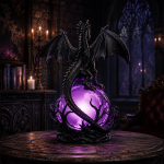 🔮🐉Gothic Dragon LED Crystal Ball Lamp for Dark Aesthetic Decor - Image 5