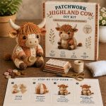 🧵DIY Patchwork Animal Kit – Create Your Own Adorable Animals - Highland Cattle