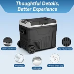 EUHOMY 12V Portable Refrigerator - 35L Dual Zone Cooling - Image 9