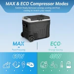 EUHOMY 12V Portable Refrigerator - 35L Dual Zone Cooling - Image 4